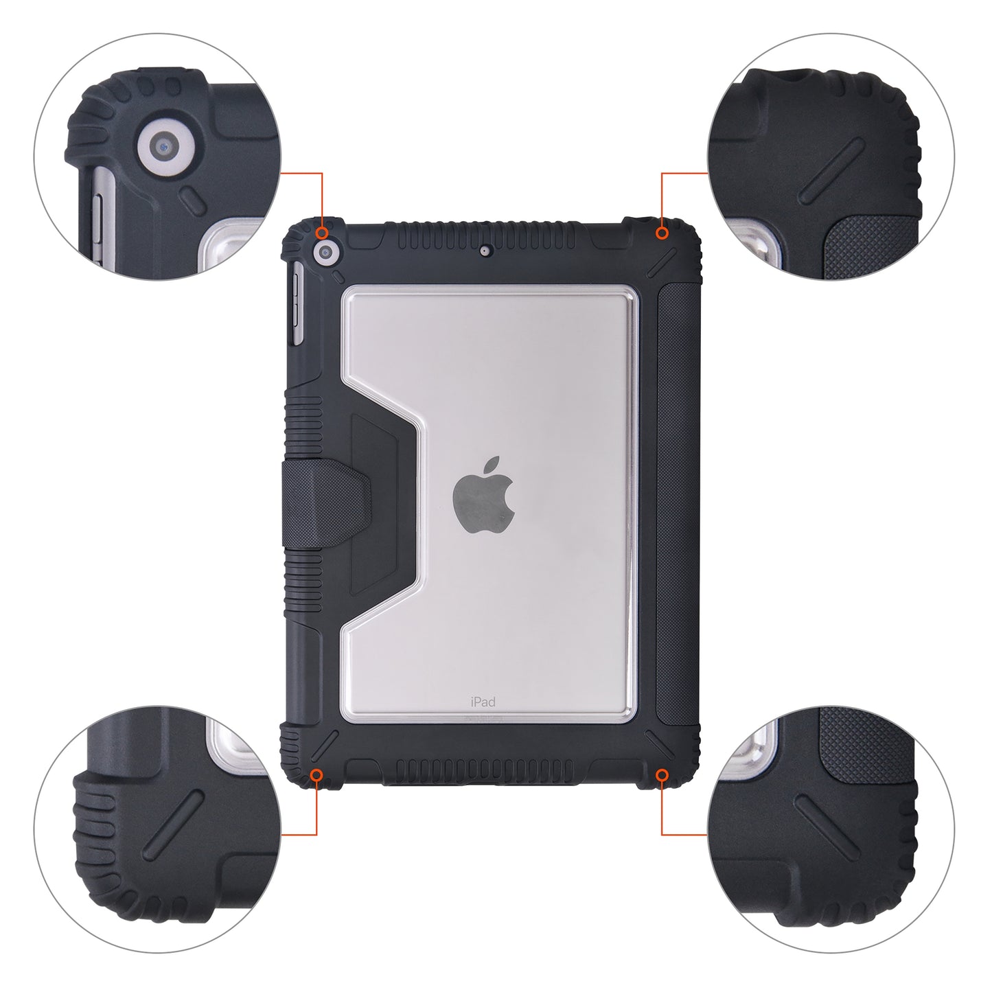 Techprotectus-Smart Protective iPad Folio case for iPad 10.2 inch (9th, 8th / 7th Generatio