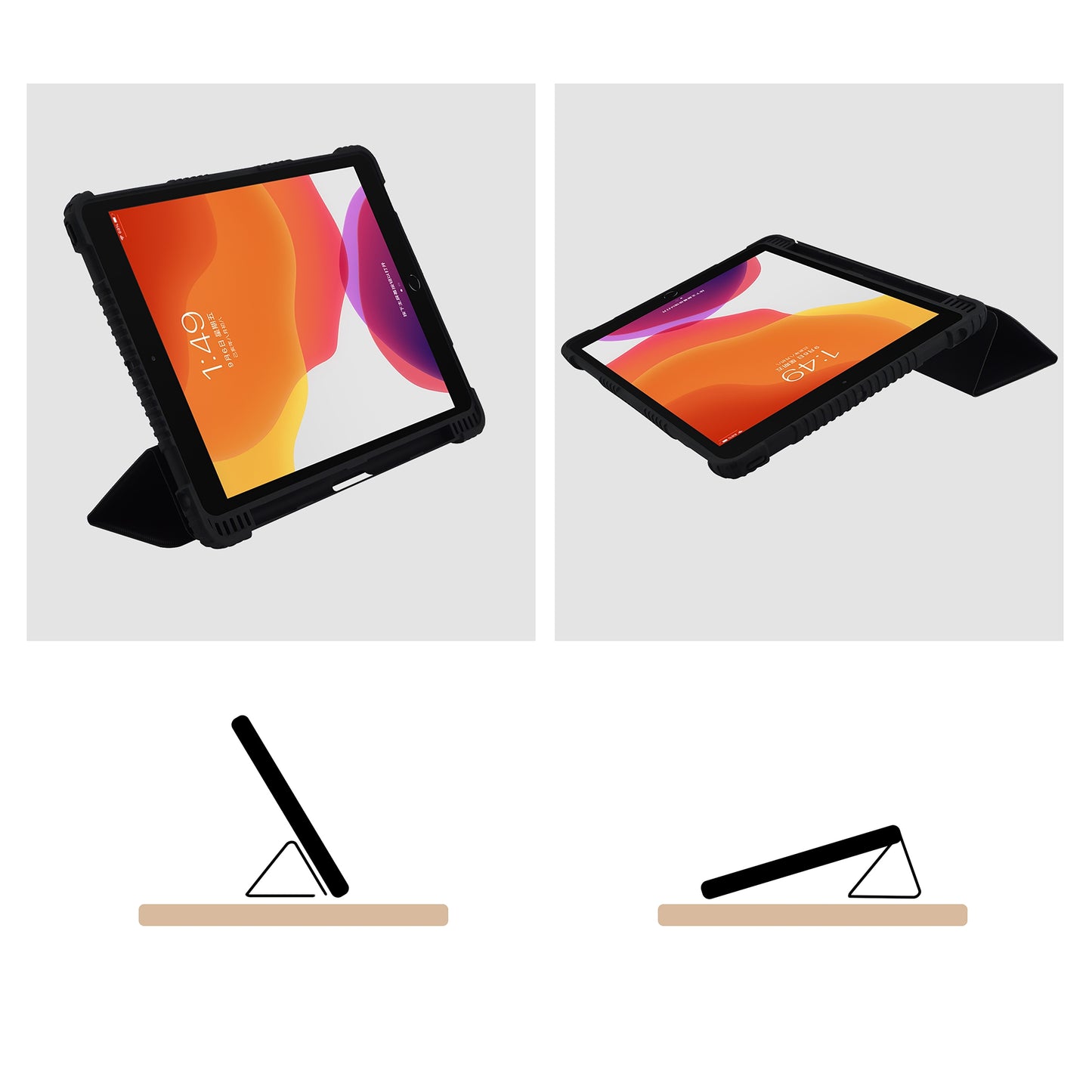 Techprotectus-Smart Protective iPad Folio case for iPad 10.2 inch (9th, 8th / 7th Generatio
