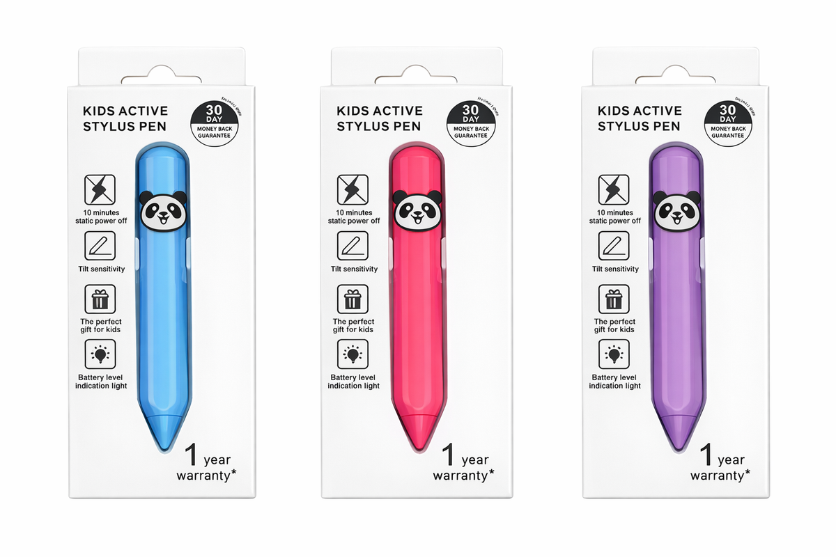 Kid-Friendly Stylus | Pink, Purple & Blue | ReCloud IT