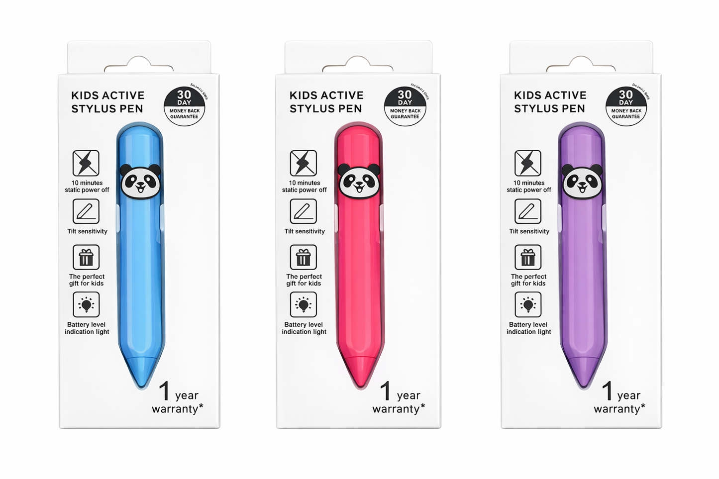 Kid-Friendly Stylus | Pink, Purple & Blue